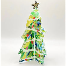 Load image into Gallery viewer, Lauren Dunn Bright Green 3D Adorned Christmas Trees