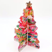 Load image into Gallery viewer, Lauren Dunn Red 3D Adorned Christmas Trees