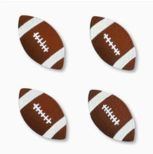 Load image into Gallery viewer, Football Magnet Set of 4 – Handpainted Steel Sports Décor by Roeda Studio