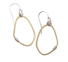 Load image into Gallery viewer, Yellow Bronze Freeform Earrings