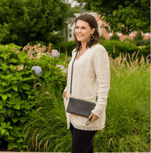 Load image into Gallery viewer, A Wink and A Nod Dark Grey Abby Crossbody Purse