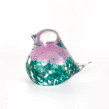 Load image into Gallery viewer, Apricot Mint Decor Pink/Green Art Glass Bird Figures