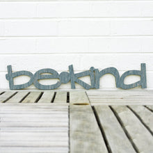 Load image into Gallery viewer, Spunky Fluff Proudly handmade in South Dakota, USA Weathered Denim / Small Be Kind Wood Wall Art