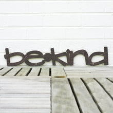 Load image into Gallery viewer, Spunky Fluff Proudly handmade in South Dakota, USA Weathered Ebony / Small Be Kind Wood Wall Art