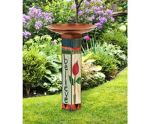 Load image into Gallery viewer, Studio M Home Decor - Garden& - Outdoor Believe Bird Bath Art Pole Copper Topper