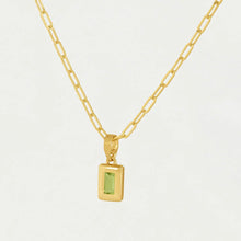 Load image into Gallery viewer, Dean Davidson Jewelry - Necklaces Peridot/Gold Birthstone Pendant Baguette N841, Baguette Birthstone Necklace