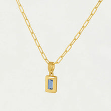Load image into Gallery viewer, Dean Davidson Jewelry - Necklaces Tanzanite/Gold Birthstone Pendant Baguette N841, Baguette Birthstone Necklace