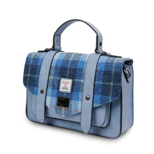 Load image into Gallery viewer, Islander UK Blue Tartan Large Satchel