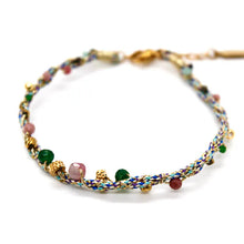 Load image into Gallery viewer, Lizou Jewelry - Bracelets Light Blue Braids & Beads Bracelet