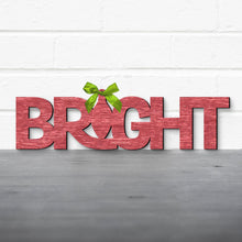 Load image into Gallery viewer, Spunky Fluff Proudly handmade in South Dakota, USA Bright Christmas Wall Art, Festive Christmas Wood Wall Decor, Christmas Typography