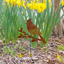 Load image into Gallery viewer, Prairie Dance Cardinal Garden Stake