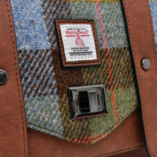Load image into Gallery viewer, Islander UK Chestnut/Blue Tartan Large Satchel