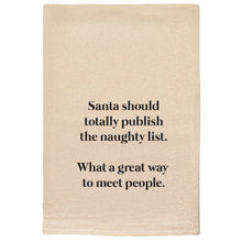 Load image into Gallery viewer, Ellembee Gift Santa's Naughty List Christmas Kitchen Tea Towels by Ellembee Gift