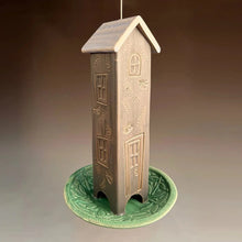Load image into Gallery viewer, Spooner Creek Grey Clay House Bird Feeder