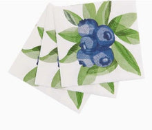 Load image into Gallery viewer, Rock Flower Paper Home Decor - Linens Cocktail Napkin Blueberry Bunch