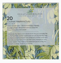 Load image into Gallery viewer, Rock Flower Paper Home Decor - Linens Cocktail Napkin Chickadee