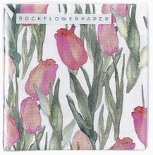 Load image into Gallery viewer, Rock Flower Paper Home Decor - Linens Cocktail Napkin Pink Tulips
