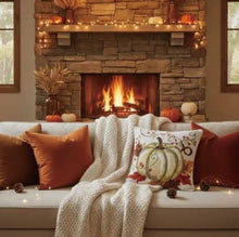 Load image into Gallery viewer, Peking Handicraft Pillow Cream Harvest Pumpkin Pillow