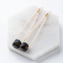 Load image into Gallery viewer, Original Hardware Proudly Handmade in Colorado, USA Smokey Quartz Cubist Earrings
