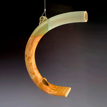 Load image into Gallery viewer, Spooner Creek Brown Curved Clay Bird Feeder, Handmade Round Bird Feeder