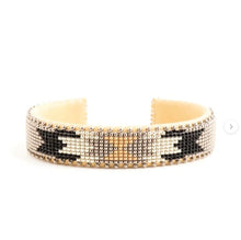Load image into Gallery viewer, Etkie Jewelry Dawn Beaded Glass Cuff- Small