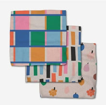 Load image into Gallery viewer, Geometry Home Decor - Linens - Geometry Kitchen Dish Cloth Set - Fruit Basket (3-Pack)