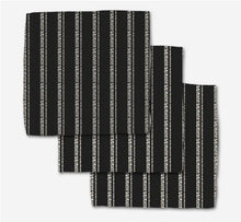 Load image into Gallery viewer, Geometry Home Decor - Linens - Geometry Kitchen Dish Cloth Set - Zebra Pin Stripe Black (3-Pack)