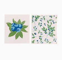 Load image into Gallery viewer, Rock Flower Paper Home Decor - Linens Eco Sponge Cloths Blueberry Bunch