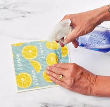 Load image into Gallery viewer, Rock Flower Paper Home Decor - Linens Eco Sponge Cloths Limone