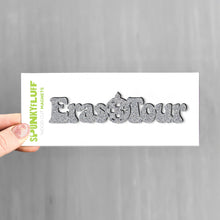 Load image into Gallery viewer, Spunky Fluff Magnet Silver Glitter Eras Tour Tiny Word Magnet, Taylor Swift Eras Tour Magnet