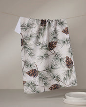 Load image into Gallery viewer, Geometry Evergreen Frost Tea Towel