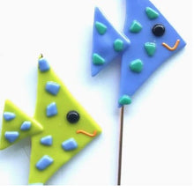 Load image into Gallery viewer, Fish Tales Gallery Home Decor - Garden - Outdoor Fish Plant Picks | Handcrafted Fused Glass Garden Stakes