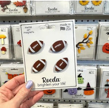 Load image into Gallery viewer, Roeda Studio Magnet Football Magnet Set of 4 – Handpainted Steel Sports Décor by Roeda Studio