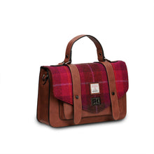 Load image into Gallery viewer, Islander UK Fuchsia Tartan Large Satchel