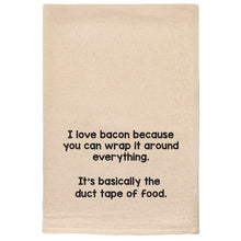 Load image into Gallery viewer, Ellembee Gift Bacon is Basically Funny Kitchen Tea Towels by Ellembee Gift
