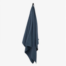 Load image into Gallery viewer, Geometry Home Decor - Linens Midnight Blue Geometry Bath Towel - Waffle
