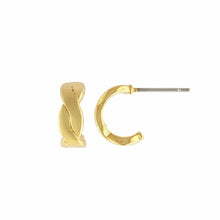 Load image into Gallery viewer, Demdaco Jewelry - Earrings Gold Braided Hoops Earrings