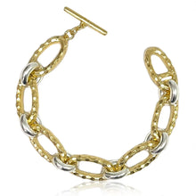 Load image into Gallery viewer, TAT2 Designs Jewelry - Bracelets Gold Two Tone Ravelle Hammered Chain Bracelet