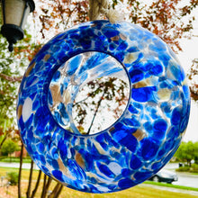 Load image into Gallery viewer, Apricot Mint Decor Handcrafted Art Glass Bird Feeder