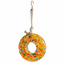 Load image into Gallery viewer, Apricot Mint Decor Mix Color Handcrafted Art Glass Bird Feeder