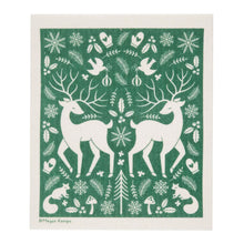 Load image into Gallery viewer, Cose Nuove Kitchen and Bar MK Deer Holiday Swedish Dishcloths, Christmas Swedish Dishcloths