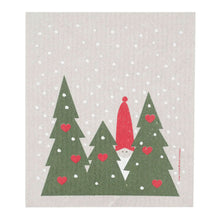 Load image into Gallery viewer, Cose Nuove Kitchen and Bar Santa In Forest Holiday Swedish Dishcloths, Christmas Swedish Dishcloths