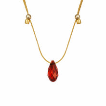 Load image into Gallery viewer, &amp;Livy Jewelry - Necklaces Smoked Amber / Gold Hyevibe Crystal Slider Necklace
