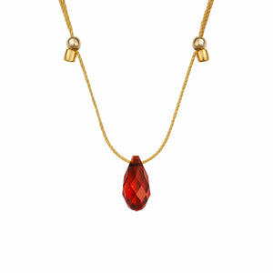 &Livy Jewelry - Necklaces Smoked Amber / Gold Hyevibe Crystal Slider Necklace