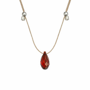 &Livy Jewelry - Necklaces Smoked Amber / Silver Hyevibe Crystal Slider Necklace