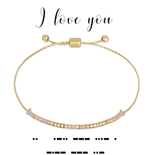 Load image into Gallery viewer, Dot & Dash I Love You Bracelet