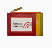 Load image into Gallery viewer, ili New York Citrus ili New York Leather Credit Card & ID Holder – RFID Blocking Zip Card Case