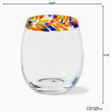 Load image into Gallery viewer, Tag True Living Kaleidoscope Stemless Wine Glass