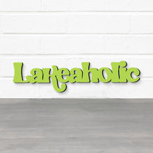 Load image into Gallery viewer, Spunky Fluff Proudly handmade in South Dakota, USA Lakeaholic, Wood Lake House Sign
