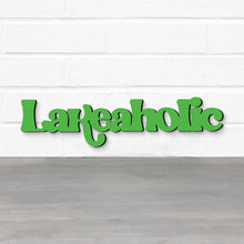 Load image into Gallery viewer, Spunky Fluff Proudly handmade in South Dakota, USA Lakeaholic, Wood Lake House Sign